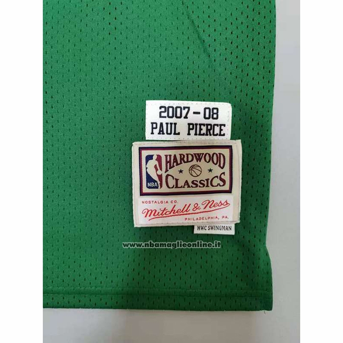 Maglia Boston Celtics Paul Pierce #34 Mitchell & Ness 2007-08 Verde
